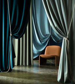 Wool Satin Fabric by Zoffany Fossil