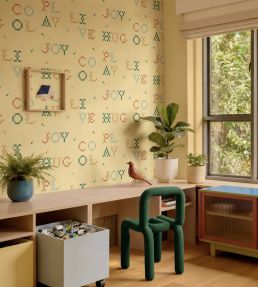 Wordplay Wallpaper by Coordonne Buttercream