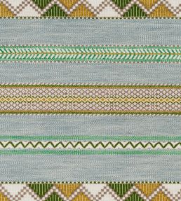 Woven Ribbon Fabric by Christopher Farr Cloth Aqua