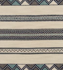 Woven Ribbon Fabric by Christopher Farr Cloth Indigo