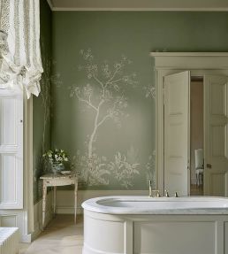 Wren Stripe Fabric by Colefax And Fowler Blue