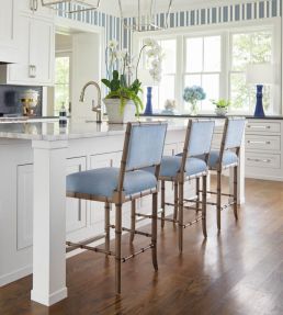 Wrigley Fabric by Thibaut Aqua