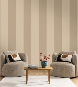 XXL Lines Wallpaper by Caselio Taupe