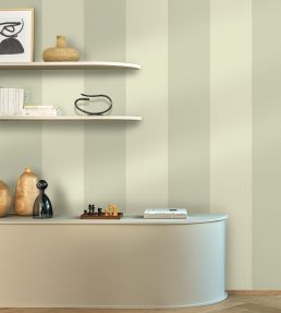 XXL Lines Wallpaper by Caselio Vert Amande