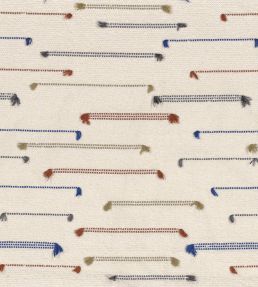 Yei Fabric by Casamance Bleu Terracotta