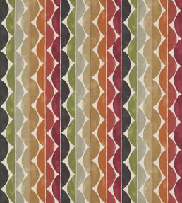 Yoki Fabric by Scion Terracotta / Moss / Amber