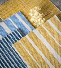Poulton Stripe Fabric by Fermoie Burgandy