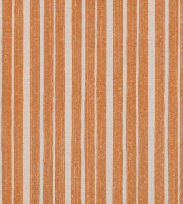 York Stripe Outdoor Fabric by Fermoie Orange