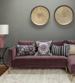 Zafora Cushion 60 x 40cm by William Yeoward Heather