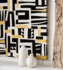 Zawaya Wallpaper by Osborne & Little Black/Ivory