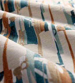 Zeal II Fabric by Harlequin Atlantic/Rosewood/Denim