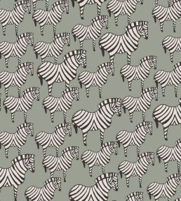Zebra Wallpaper by Borastapeter Green