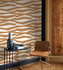 Zebra Game Wallpaper by Casadeco Camel