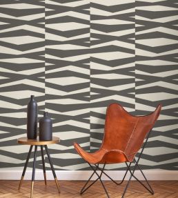 Zebra Game Wallpaper by Casadeco Noir