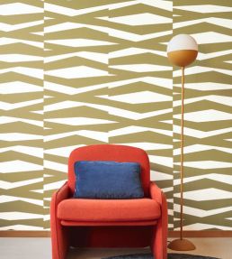 Zebra Game Wallpaper by Casadeco Olive