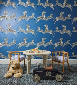 Zebras Wallpaper by Scalamandre Denim