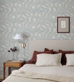 Zen Wallpaper by Sandberg Indigo Blue