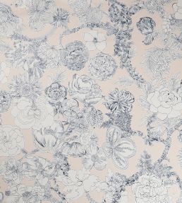 Zennor Arbour in Chesham Sateen Fabric by Liberty Pewter Plaster Pink