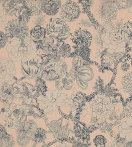 Zennor Arbour in Ladbroke Linen Fabric by Liberty Pewter Plaster Pink