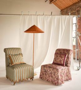 Ziggy Fabric by Parker & Jules Terracotta Aqua