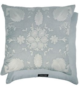 Zinnia Cushion 60 x 60cm by William Yeoward Duck Egg