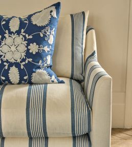 Zinnia Cushion 60 x 60cm by William Yeoward Indigo