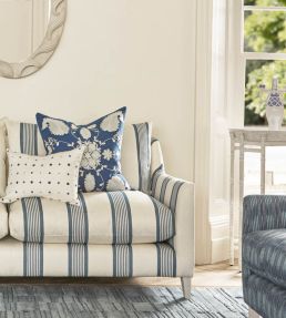 Zinnia Cushion 60 x 60cm by William Yeoward Indigo