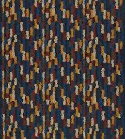 Cosmati Embroidery Fabric by Zoffany Ink/Tigers Eye