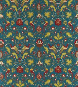 Oiseaux De Paradis Fabric by Zoffany Prussian Blue