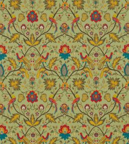 Oiseaux De Paradis Fabric by Zoffany Olivine