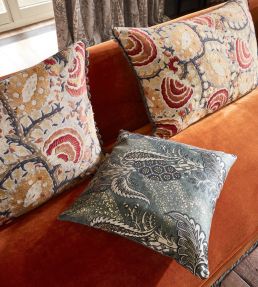 Suzani Archive Weave Fabric by Zoffany Zinc