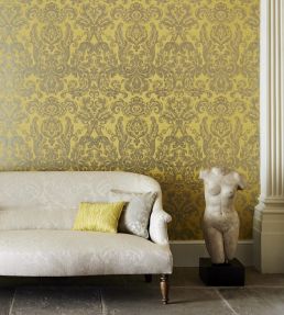 Brocatello Wallpaper by Zoffany Chalk