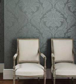 Malmaison Damask Wallpaper by Zoffany Chalk