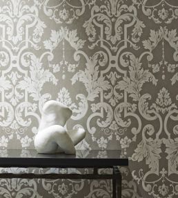 Marmorino Wallpaper by Zoffany Ebony