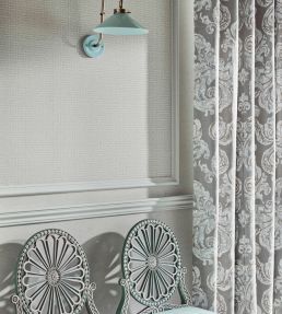 Brocatello Impasto Fabric by Zoffany Silver