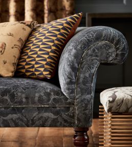 Ducato Velvet Fabric by Zoffany Reign Blue