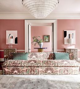 Pomegranate Print Fabric by Zoffany Gargoyle/Bone Black