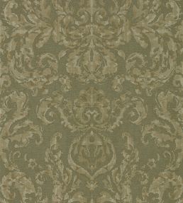 Brocatello Wallpaper by Zoffany Olivine