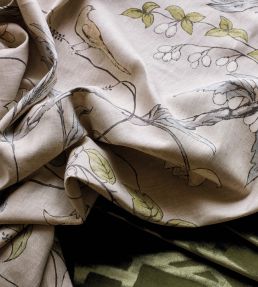 Chambalon Trail Fabric by Zoffany Sunstone / Linen