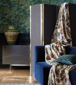 Hardwick Crewel Fabric by Zoffany Fossil