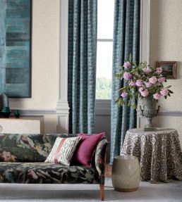 Loelia Fabric by Zoffany Blue Stone