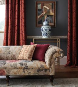 Rose Absolute Fabric by Zoffany Sunstone / Mercury