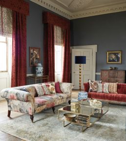 Rose Absolute Fabric by Zoffany Sunstone / Mercury