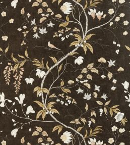 Chambalon Trail Wallpaper by Zoffany Antique Gold / Vine Black