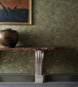 Highclere Wallpaper by Zoffany Olivine