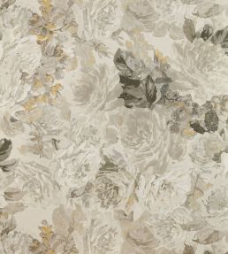 Rose Absolute Wallpaper by Zoffany Linen / Gold