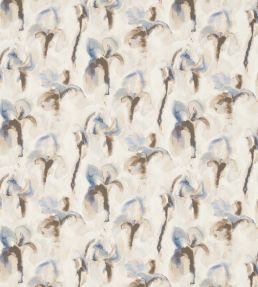 Water Iris Fabric by Zoffany Ink/Charcoal