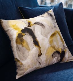 Water Iris Fabric by Zoffany Peacock/Copper