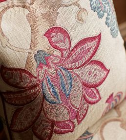 Kalamkari Fabric by Zoffany Red/Green