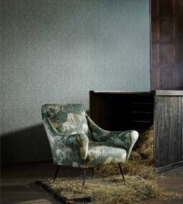 Guinea Wallpaper by Zoffany Blue Stone